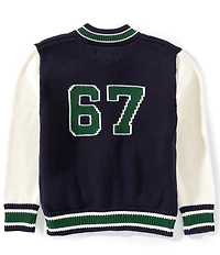 Polo Ralph Lauren Little Boys Long-Sleeve Letterman Sweater Jacket