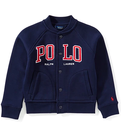 Polo Ralph Lauren Little Boys Long-Sleeve Logo Fleece Baseball Jacket
