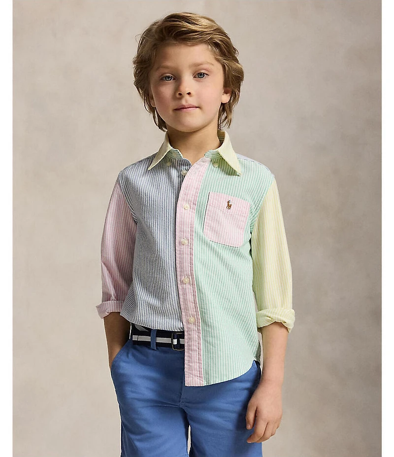 Polo Ralph Lauren Little Boys Long-Sleeve Oxford Fun Shirt