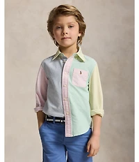 Polo Ralph Lauren Little Boys Long-Sleeve Oxford Fun Shirt