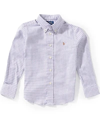 Polo Ralph Lauren Little Boys Long Sleeve Performance Checked Oxford Shirt