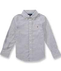 Polo Ralph Lauren Little Boys Long Sleeve Performance Checked Oxford Shirt