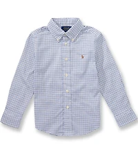 Polo Ralph Lauren Little Boys Long Sleeve Performance Checked Oxford Shirt