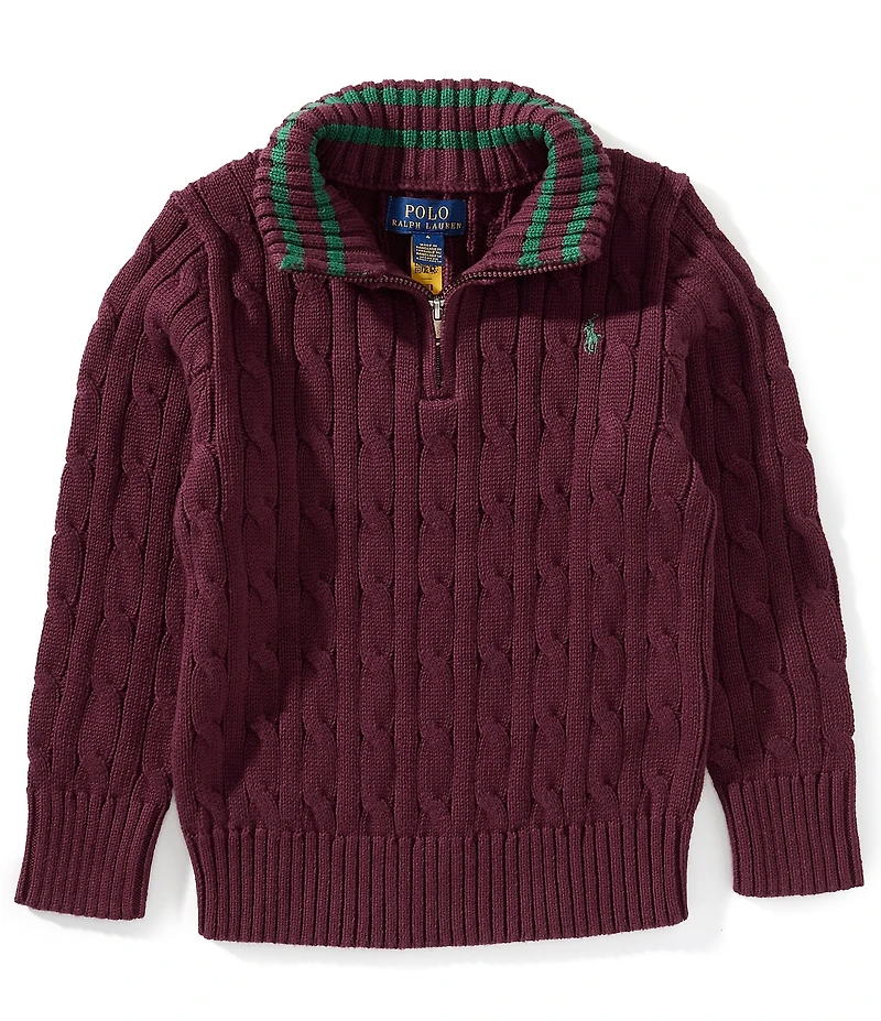Polo Ralph Lauren Little Boys Long-Sleeve Quarter-Zip Sweater