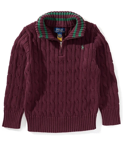 Polo Ralph Lauren Little Boys Long-Sleeve Quarter-Zip Sweater