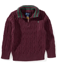 Polo Ralph Lauren Little Boys Long-Sleeve Quarter-Zip Sweater