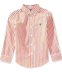 Polo Ralph Lauren Little Boys Long Sleeve Striped Cotton Poplin Shirt