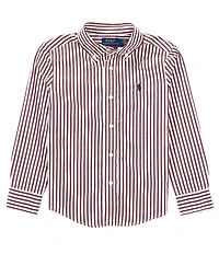 Polo Ralph Lauren Little Boys Long-Sleeve Striped Poplin Shirt