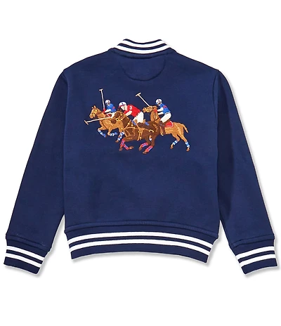 Polo Ralph Lauren Little Boys Long-Sleeve Triple-Pony Fleece Baseball Jacket