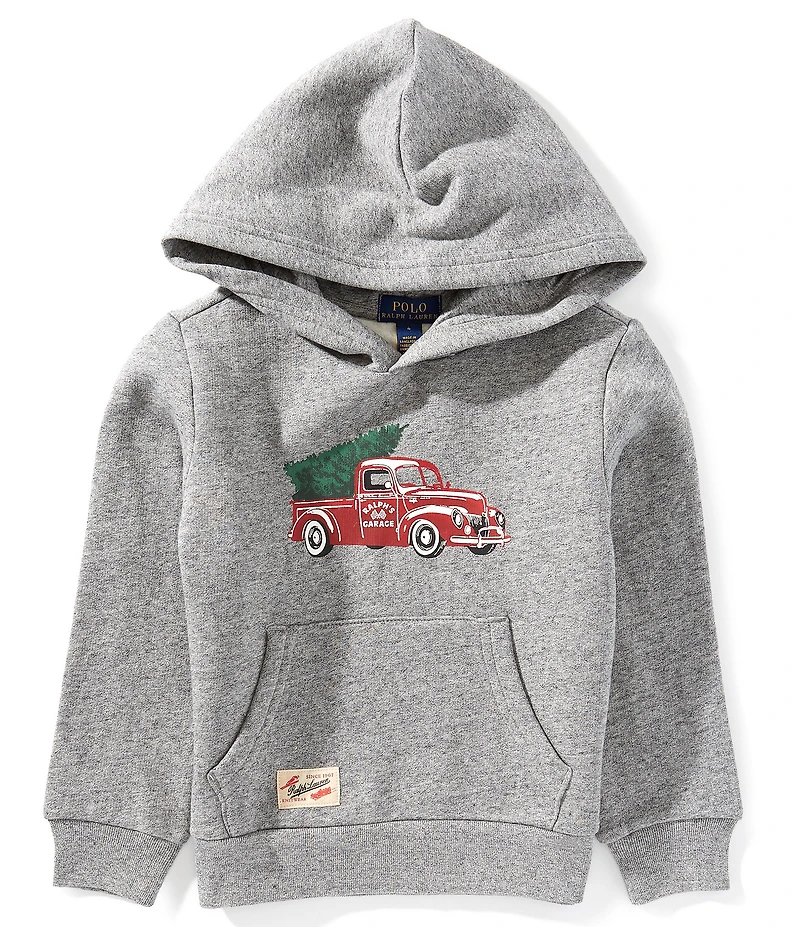 Polo Ralph Lauren Little Boys Long-Sleeve Truck-Print Fleece Hoodie