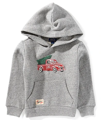 Polo Ralph Lauren Little Boys Long-Sleeve Truck-Print Fleece Hoodie