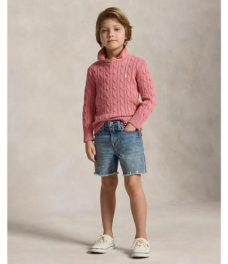 Polo Ralph Lauren Little Boys Lynwood Relaxed Fit Cutoff Denim Shorts