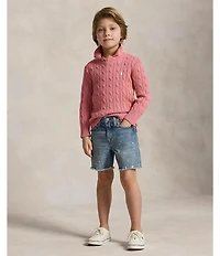 Polo Ralph Lauren Little Boys Lynwood Relaxed Fit Cutoff Denim Shorts