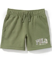 Polo Ralph Lauren Little Boys Madras-Logo French Terry Shorts