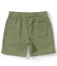 Polo Ralph Lauren Little Boys Madras-Logo French Terry Shorts