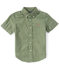 Polo Ralph Lauren Little Boys Short-Sleeve Garment-Dyed Oxford Shirt