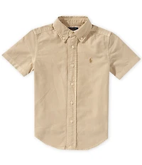 Polo Ralph Lauren Little Boys Short-Sleeve Garment-Dyed Oxford Shirt