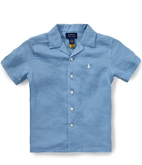 Polo Ralph Lauren Little Boys Short-Sleeve Linen Camp Shirt
