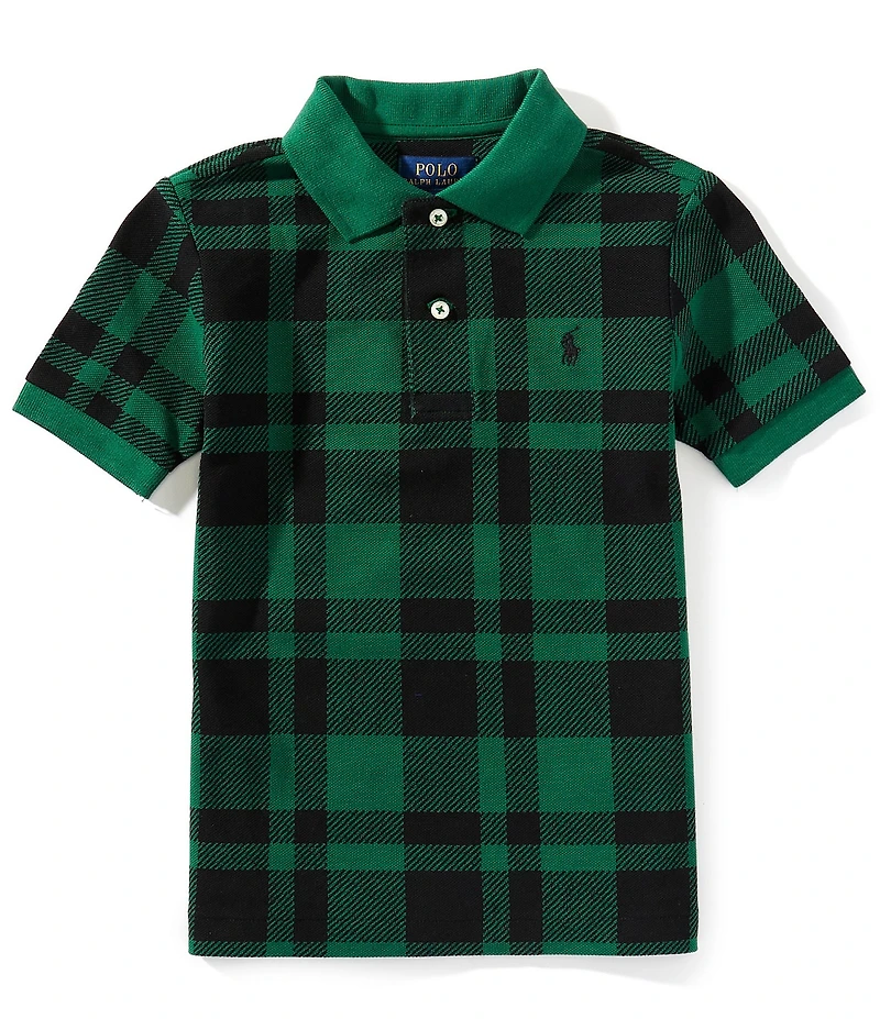 Polo Ralph Lauren Little Boys Short-Sleeve Plaid Mesh Polo Shirt