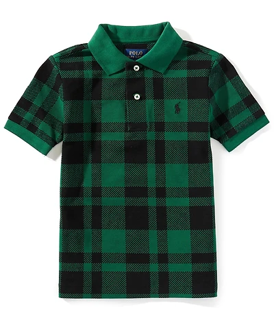 Polo Ralph Lauren Little Boys Short-Sleeve Plaid Mesh Polo Shirt