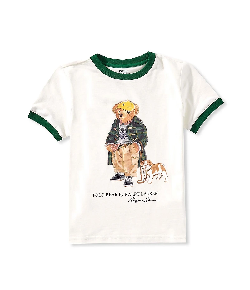 Polo Ralph Lauren Little Boys Short-Sleeve Polo Bear Ringer T-Shirt