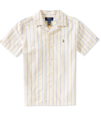 Polo Ralph Lauren Little Boys Short-Sleeve Striped Oxford Camp Shirt