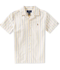 Polo Ralph Lauren Little Boys Short-Sleeve Striped Oxford Camp Shirt