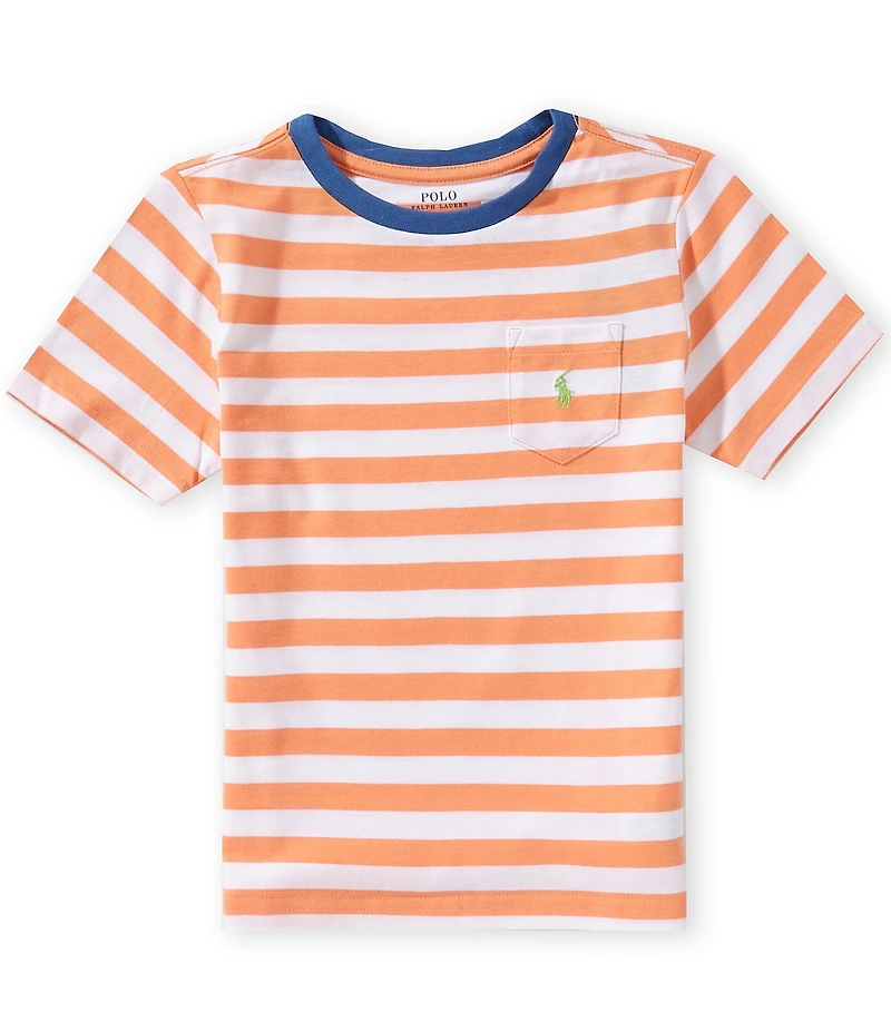 Polo Ralph Lauren Little Boys Short-Sleeve Striped Pocket Jersey T-Shirt