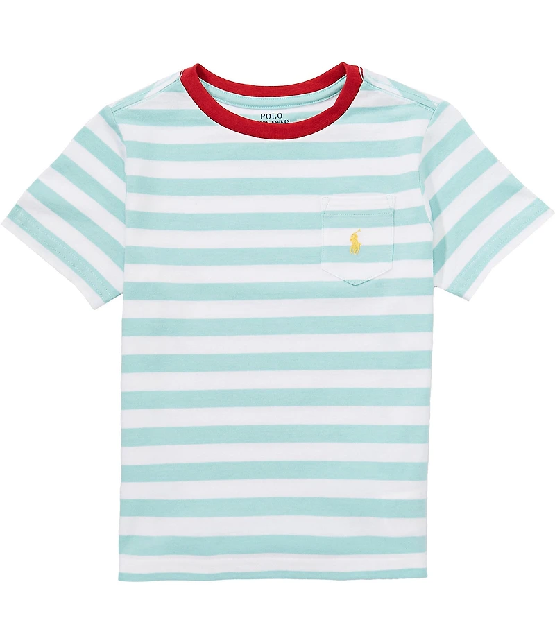 Polo Ralph Lauren Little Boys Short-Sleeve Striped Pocket Jersey T-Shirt