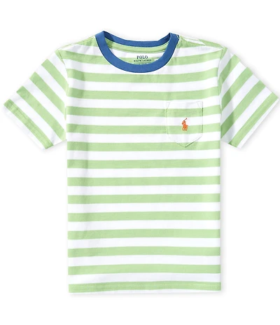 Polo Ralph Lauren Little Boys Short-Sleeve Striped Pocket Jersey T-Shirt