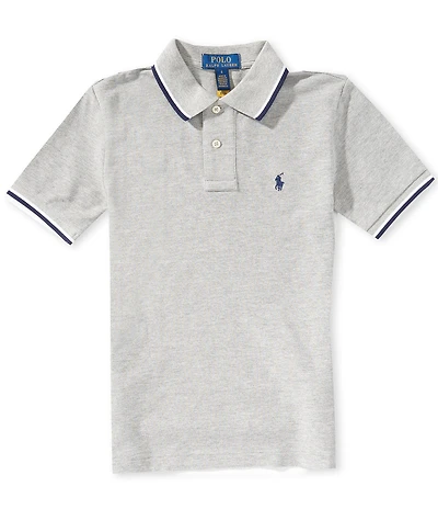 Polo Ralph Lauren Little Boys Short-Sleeve Striped-Trim Mesh Polo Shirt