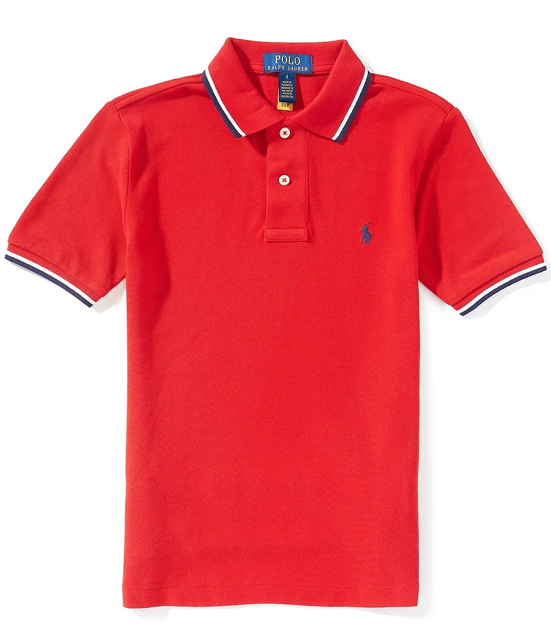 Polo Ralph Lauren Little Boys Short-Sleeve Striped-Trim Mesh Polo Shirt