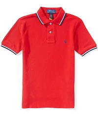 Polo Ralph Lauren Little Boys Short-Sleeve Striped-Trim Mesh Polo Shirt