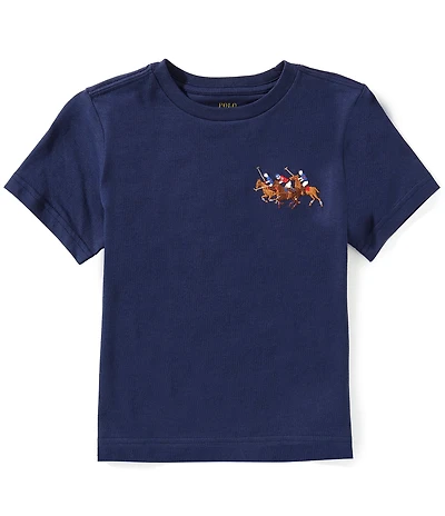 Polo Ralph Lauren Little Boys Short-Sleeve Triple-Pony Jersey T-Shirt