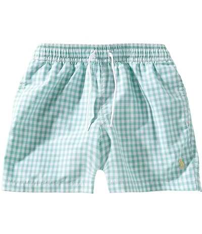 Polo Ralph Lauren Little Boys Traveler Gingham-Printed Swim Trunks