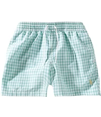 Polo Ralph Lauren Little Boys Traveler Gingham-Printed Swim Trunks