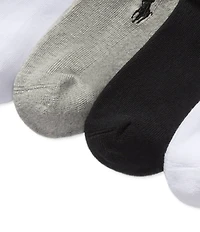 Polo Ralph Lauren Little Girls Performance Cushioned Solid Low Cut Sock 6-Pack