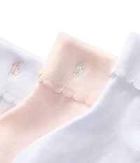 Polo Ralph Lauren Little Girls Scalloped Edge Turn Cuff 3-Pack