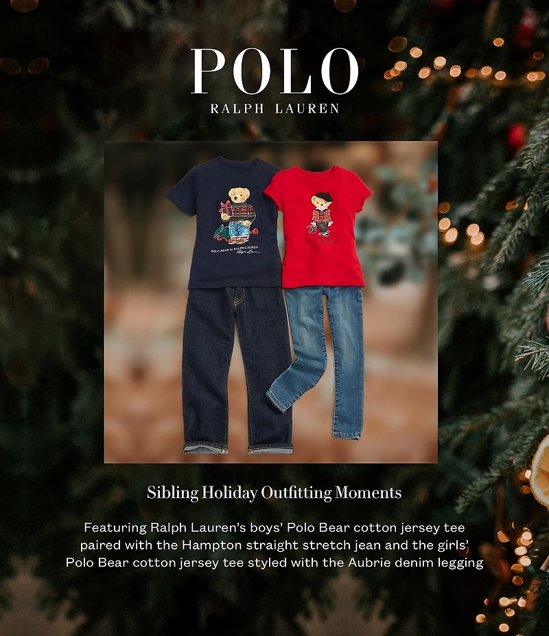 Polo Ralph Lauren Little Girls Aubrie Knit Denim Legging Jeggings