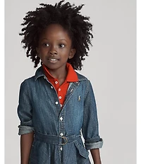 Polo Ralph Lauren Little Girls Belted Denim Shirt Dress