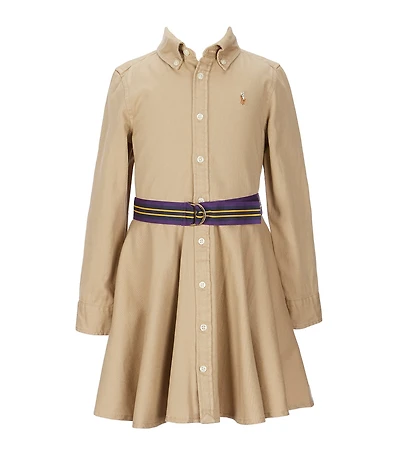 Polo Ralph Lauren Little Girls Button-Front Belted Shirtdress
