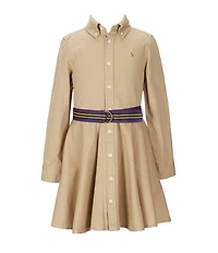 Polo Ralph Lauren Little Girls Button-Front Belted Shirtdress