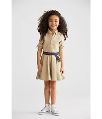 Polo Ralph Lauren Little Girls Button-Front Belted Shirtdress