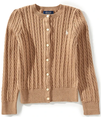 Polo Ralph Lauren Little Girls Long-Sleeve Mini-Cable Cardigan