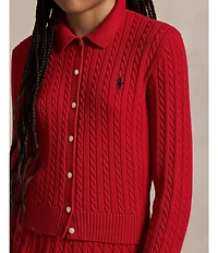 Polo Ralph Lauren Little Girls Long Sleeve Polo Cardigan & Skirt Set