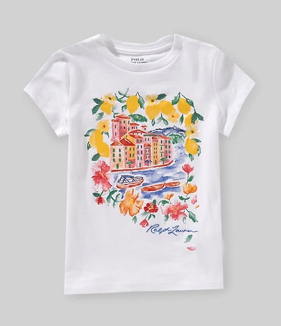 Polo Ralph Lauren Little Girls Short Sleeve Graphic T-Shirt
