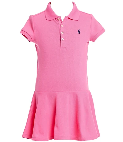 Polo Ralph Lauren Little Girls Short-Sleeve Mesh Dropwaist Polo Dress