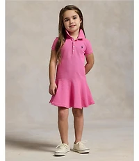Polo Ralph Lauren Little Girls Short-Sleeve Mesh Dropwaist Polo Dress