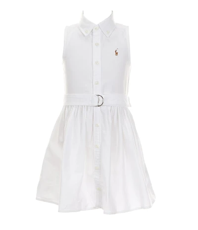 Polo Ralph Lauren Little Girls Sleeveless Oxford Shirtdress