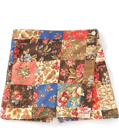 Polo Ralph Lauren Little Girls Floral Print Faux-Wrap Cotton Poplin Skort